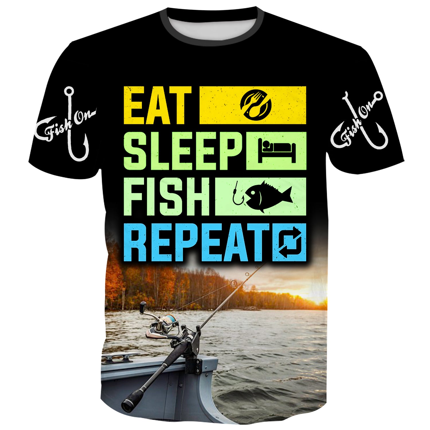Eat Sleep Fish Repeat - T-Shirt