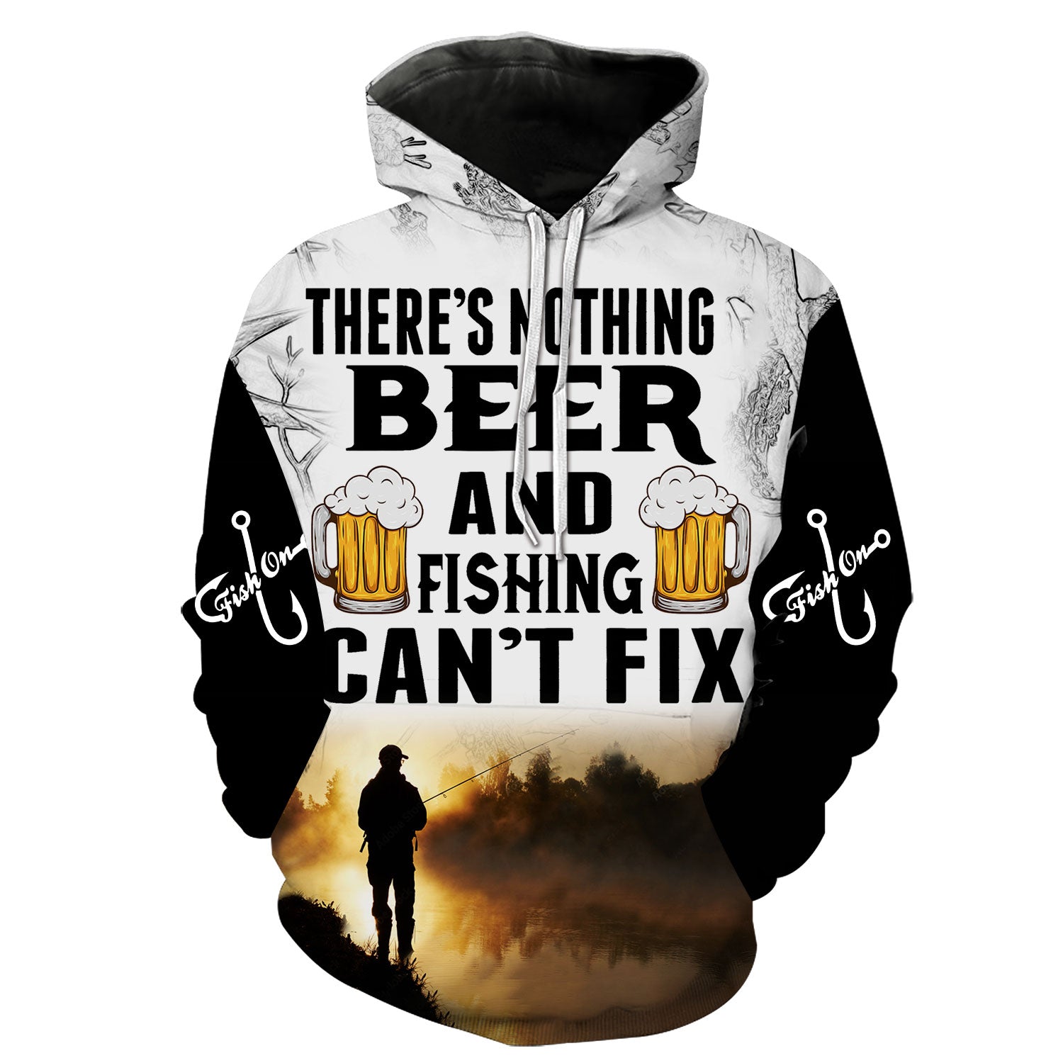 There's nothing beer and fishing can't fix - Hoodie