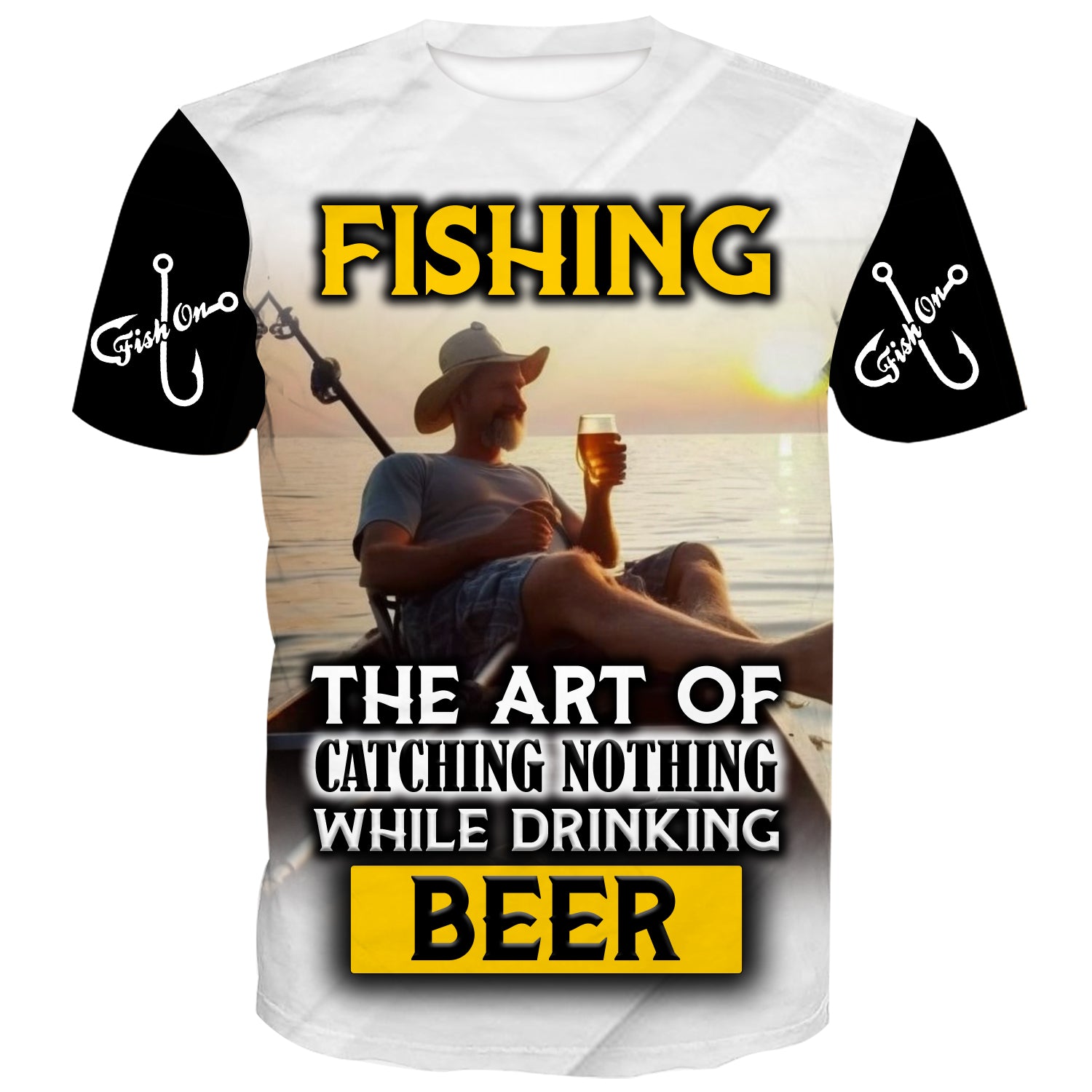Fishing the art of catching nothing while drinking Beer - T-Shirt