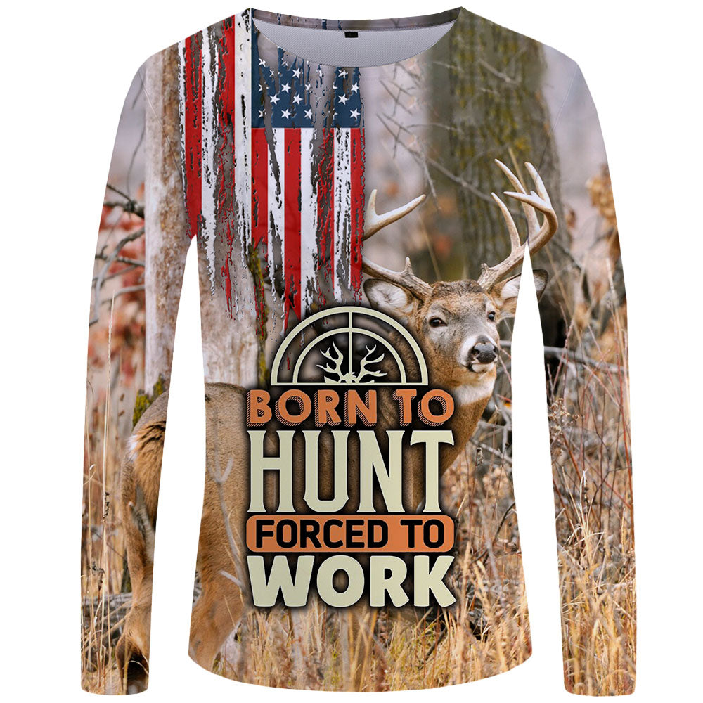 Born to Hunt, Forced to Work UPF 50+ Long Sleeve Shirt