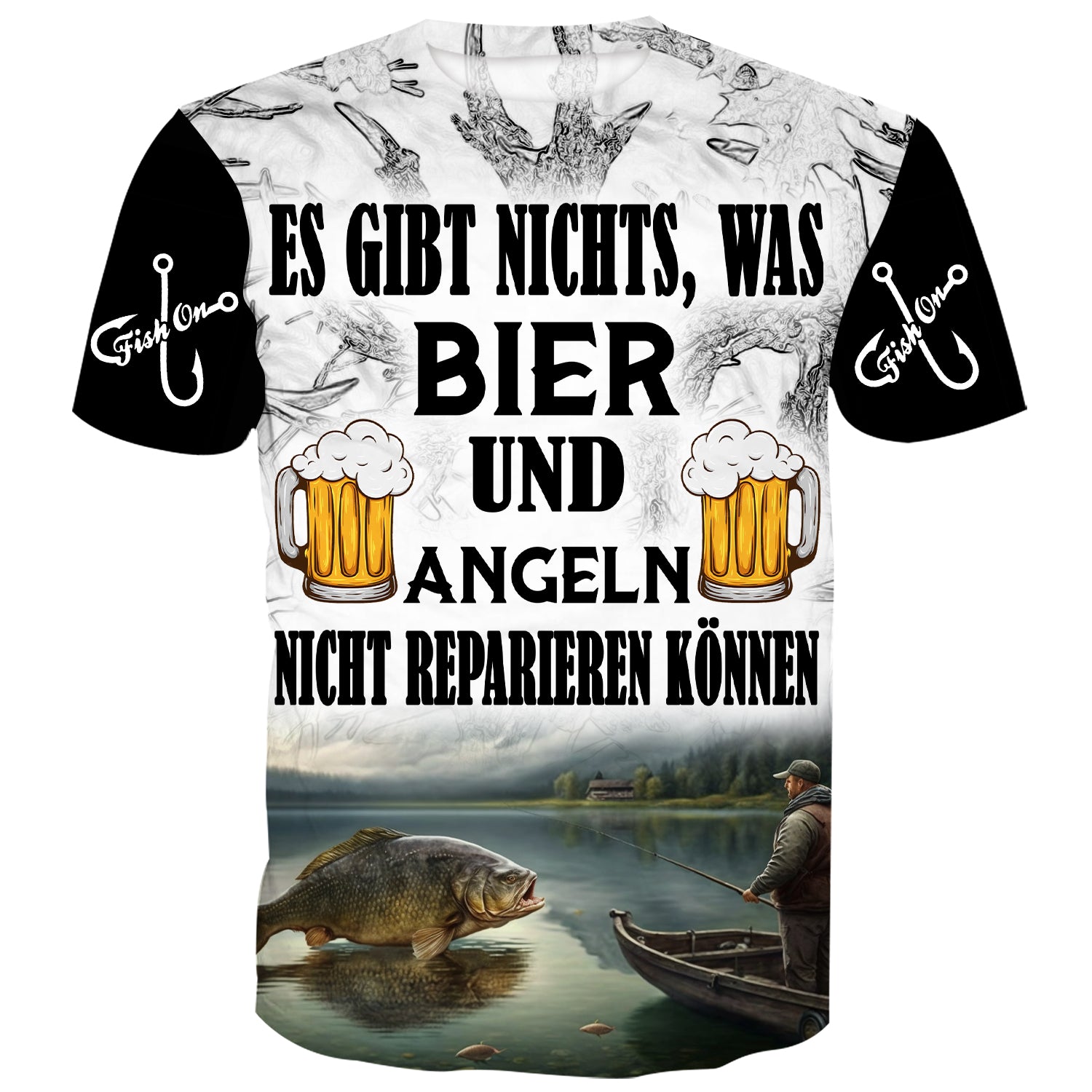 Es gibt nichts, was Bier und Angeln nicht reparieren können - Bavaria Carp Fishing T-Shirt