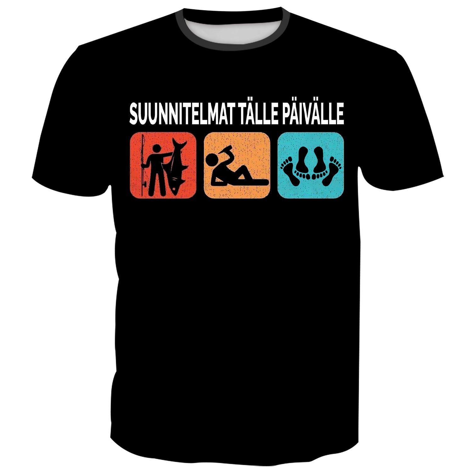 Suunnitelmat tälle päivälle-  Finnish Fishing T-Shirt