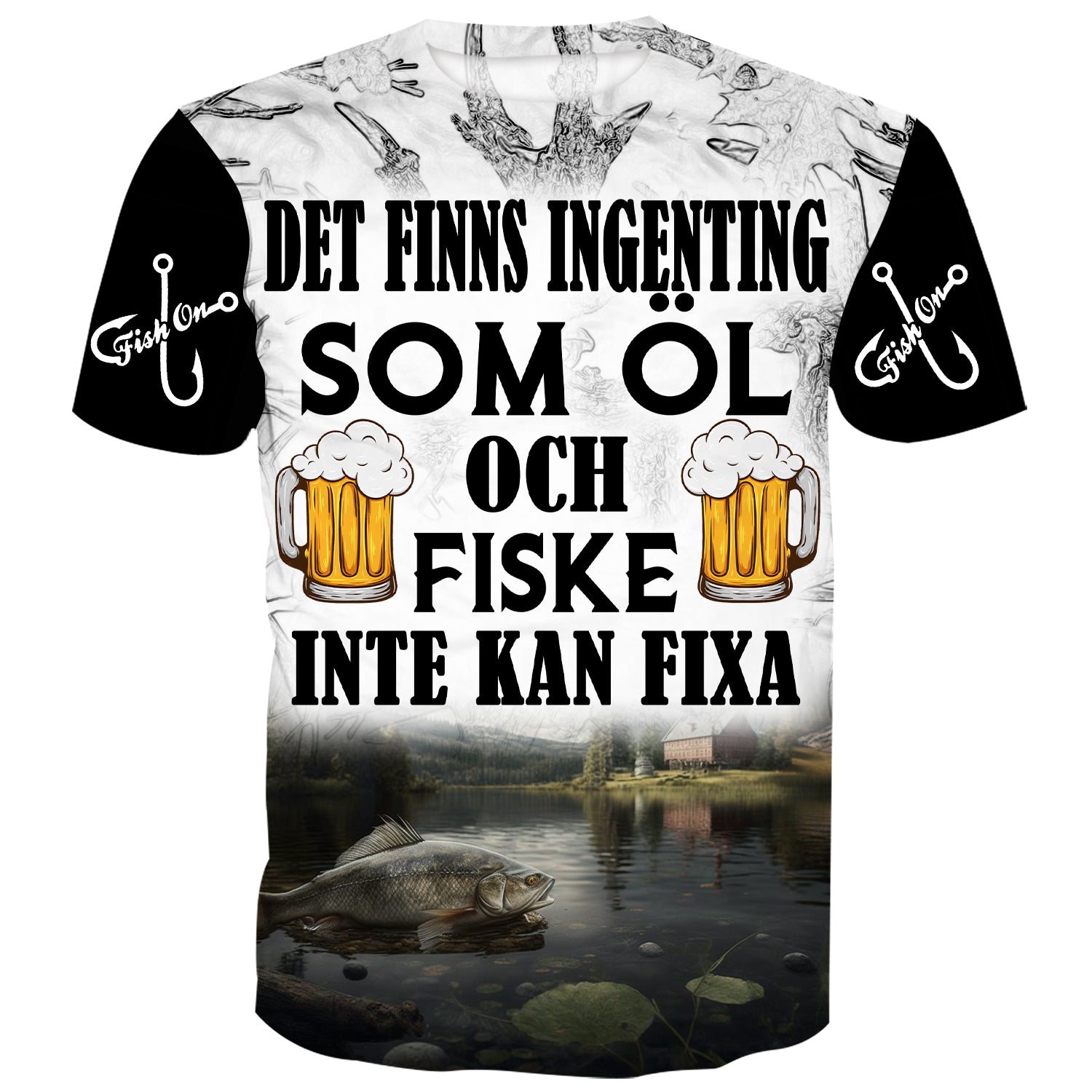 Det finns inget som Öl och Fiske inte kan fixa -Uppsala färskvattensfiske T-shirt
