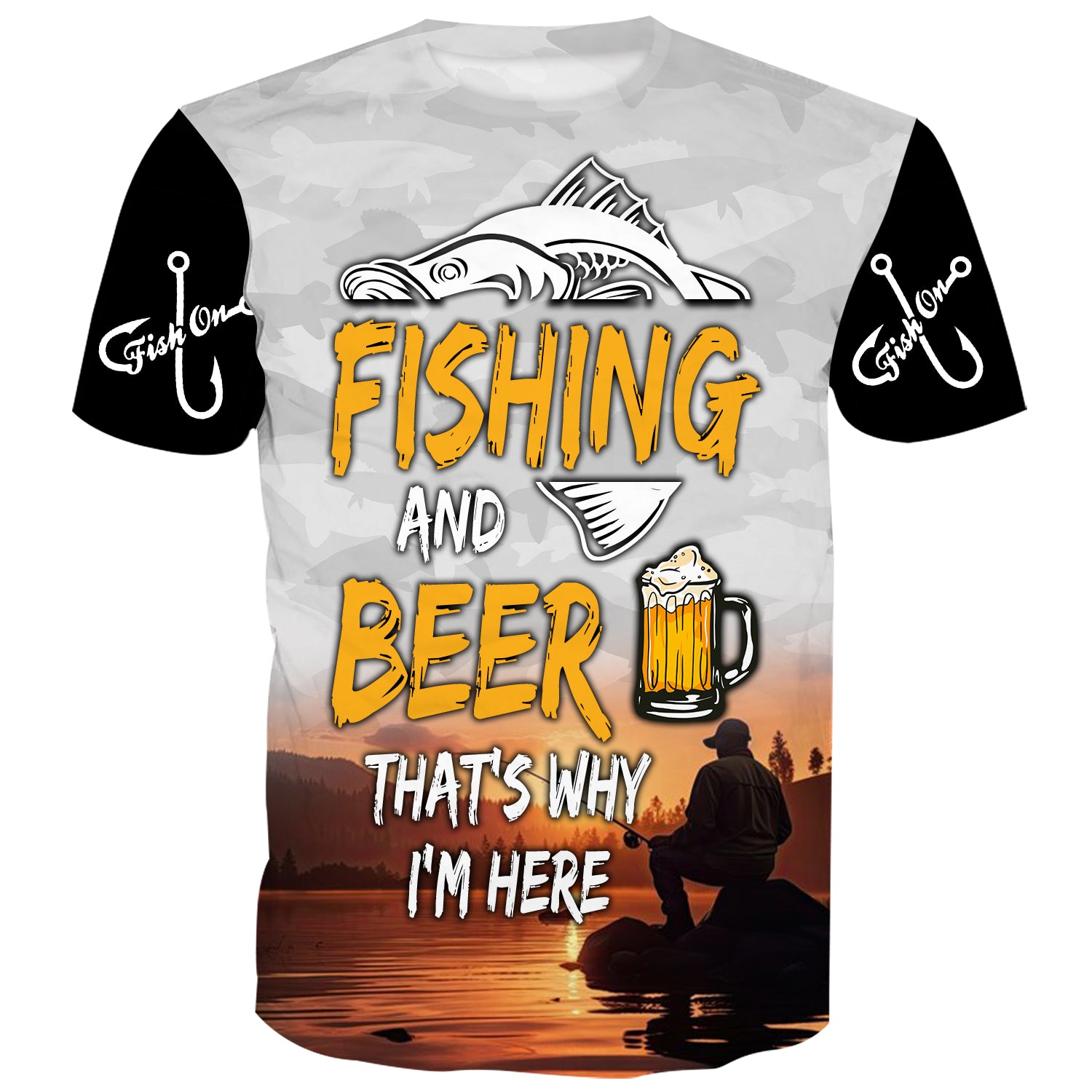 Fishing and Beer That's why I'm Here - T-Shirt