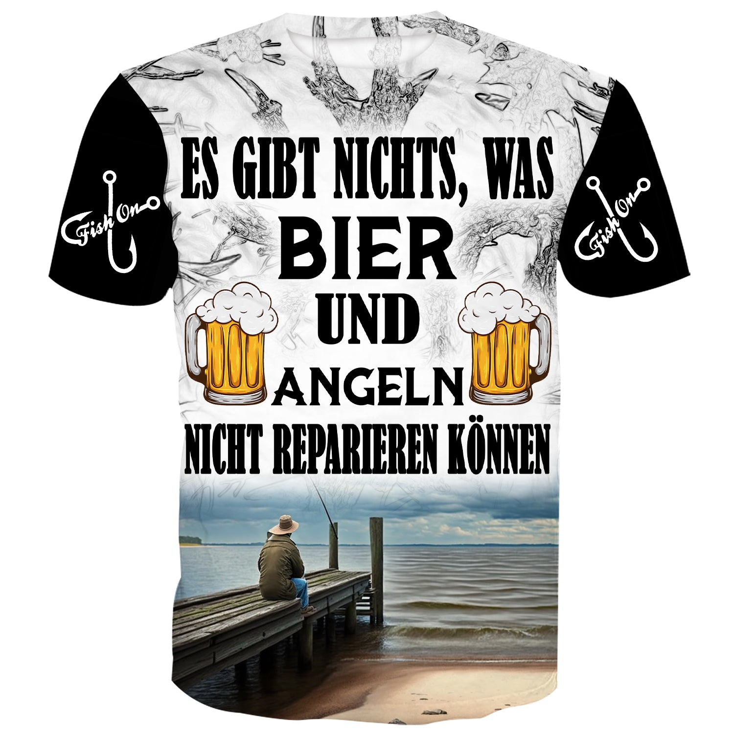 Es gibt nichts, was Bier und Angeln nicht reparieren können - Brandenburg Freshwater Fishing T-Shirt