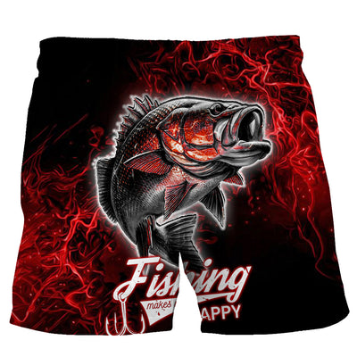 Red Lightning Bolt - Shorts - elitefishingoutlet