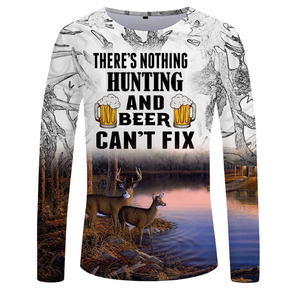 There's nothing beer and Hunting can't fix - UPF 50+ Long Sleeve Shirt