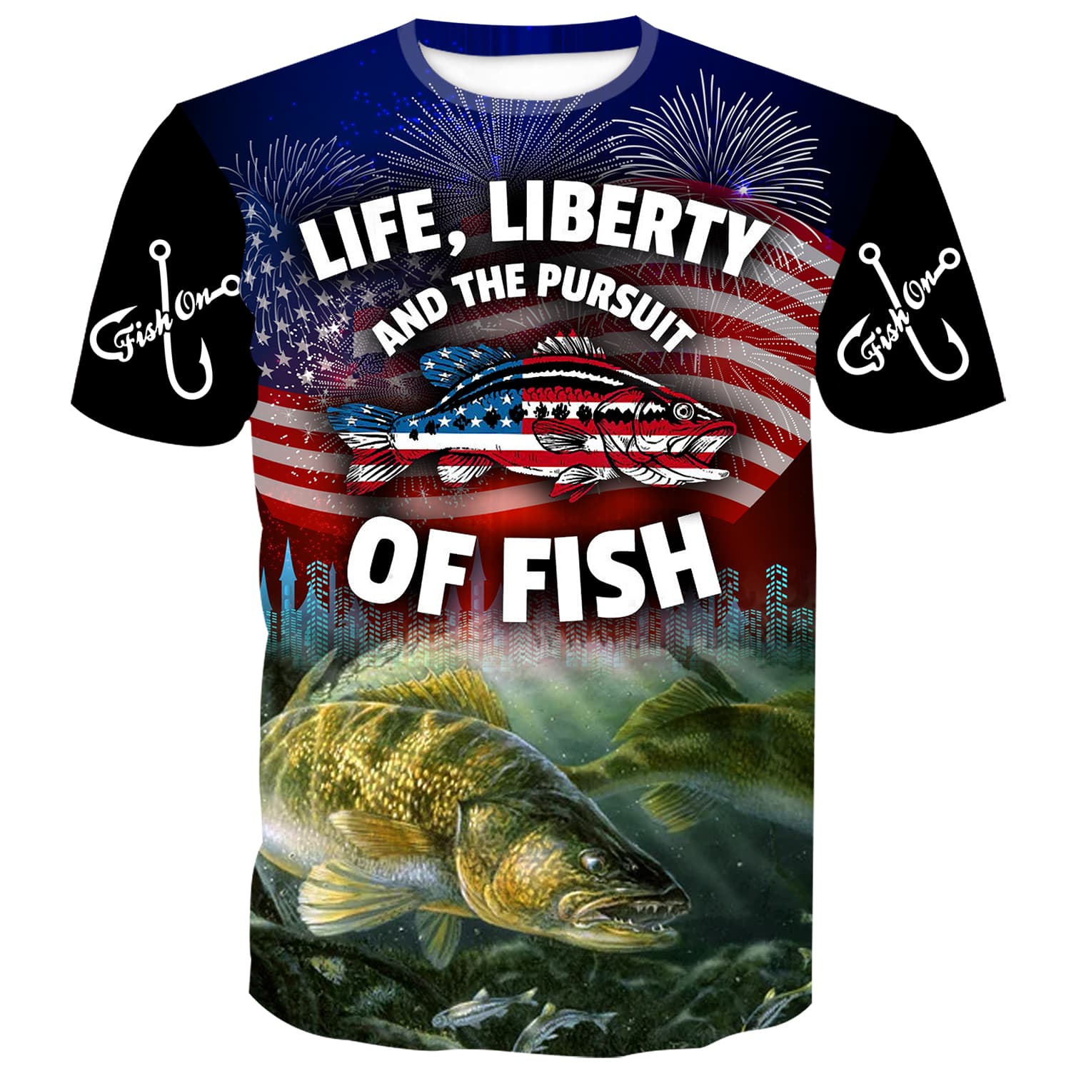 Life, Liberty and the pursuit of Fish - T-Shirt