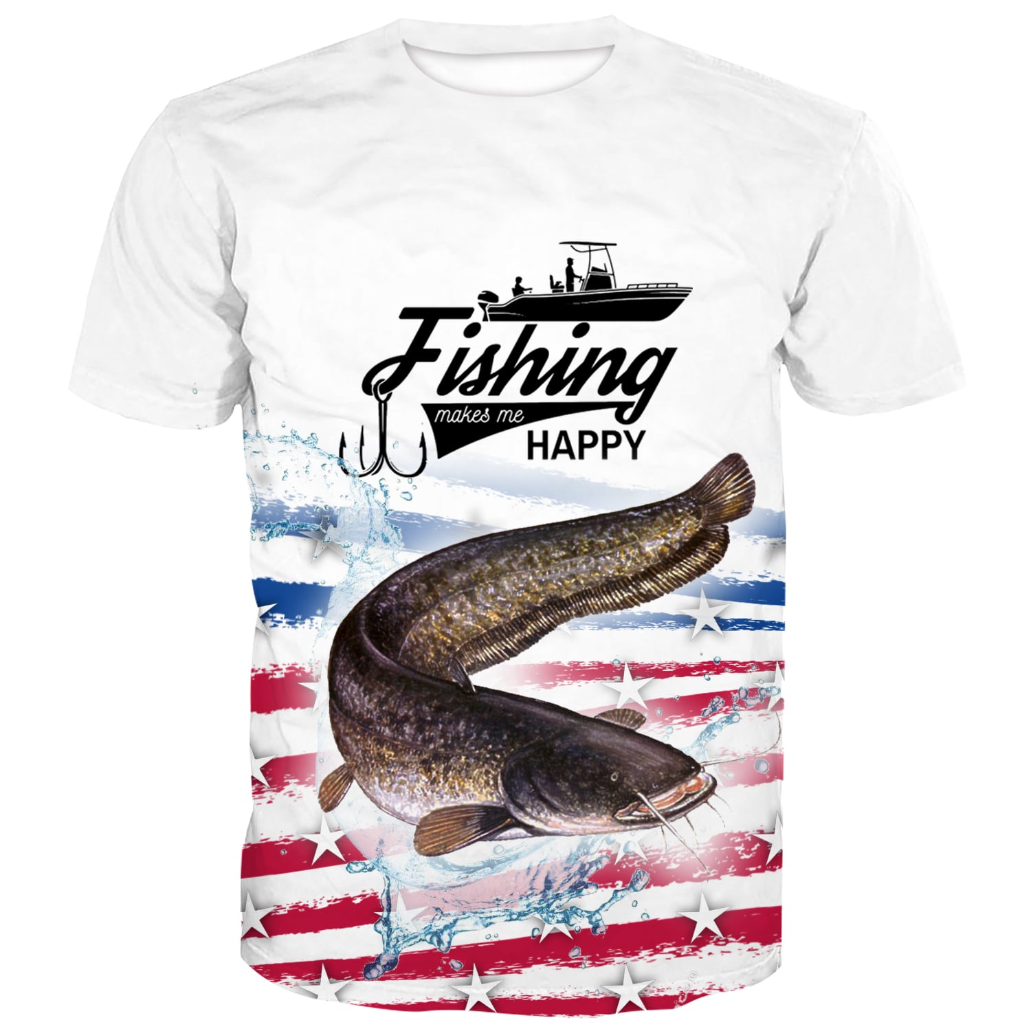 Fishing makes me happy - Catfish T-Shirt