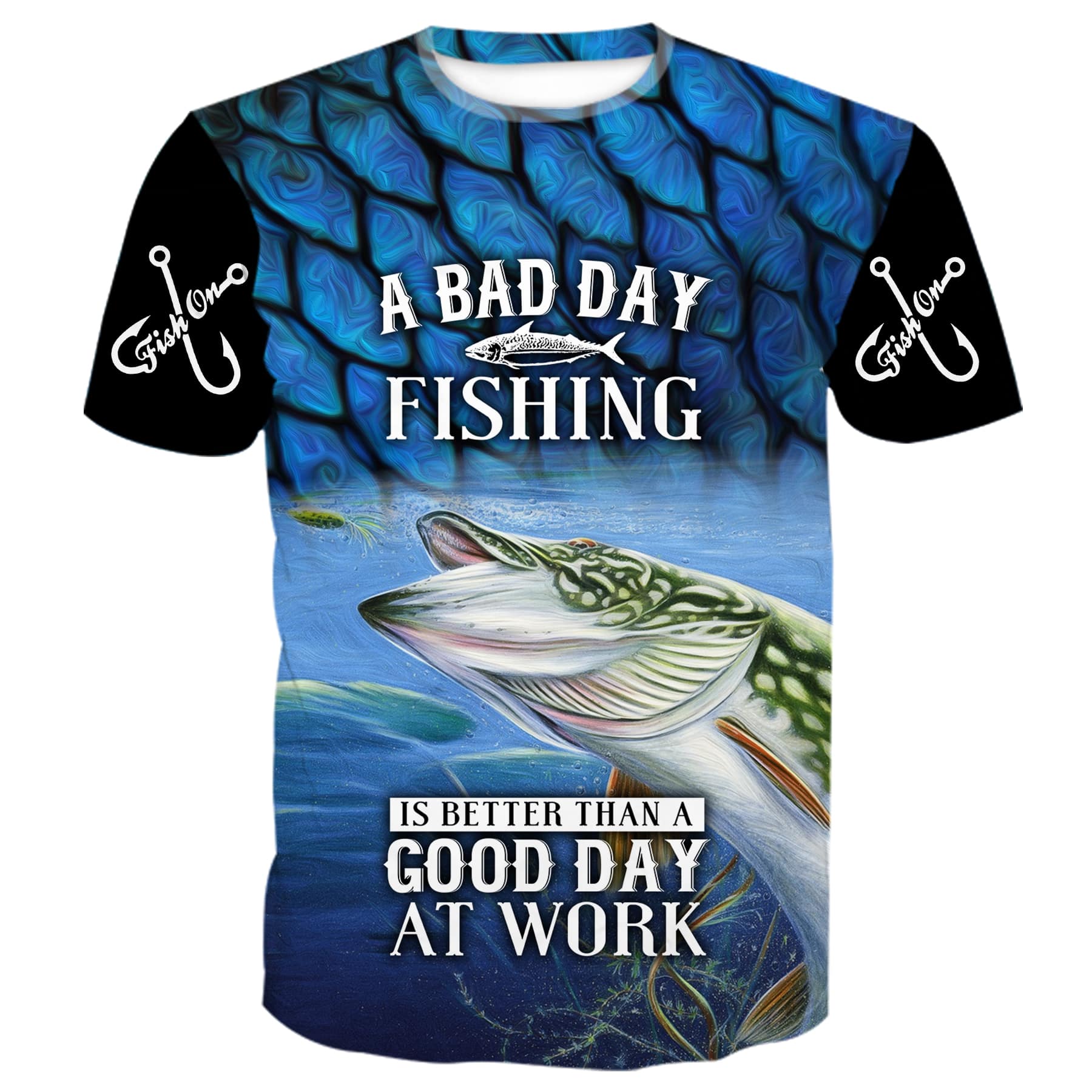 Fishing Better than work - Blue Scales Shirt