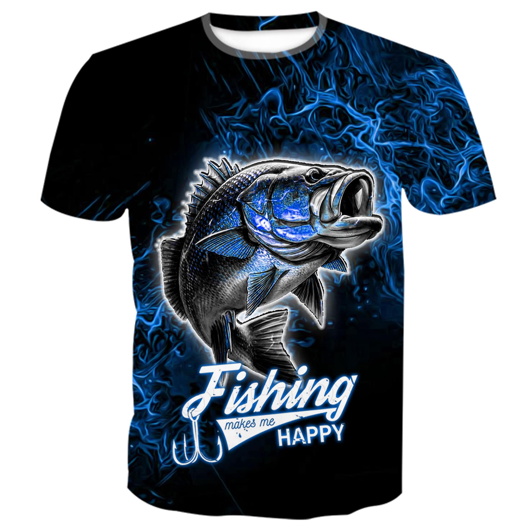 Blue Lightning Bolt - T-Shirt - elitefishingoutlet