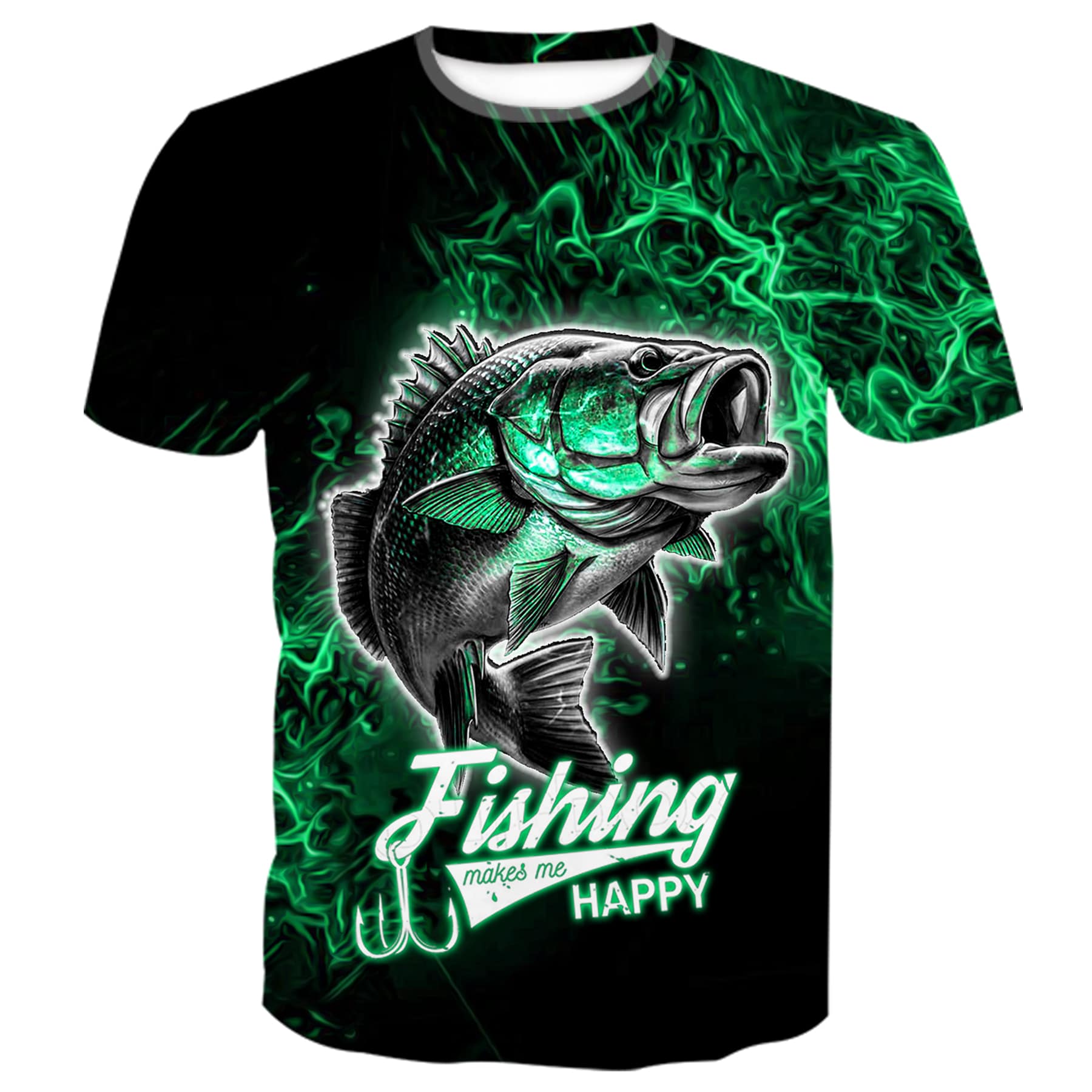 Green Lightning Bolt - T-shirt - elitefishingoutlet