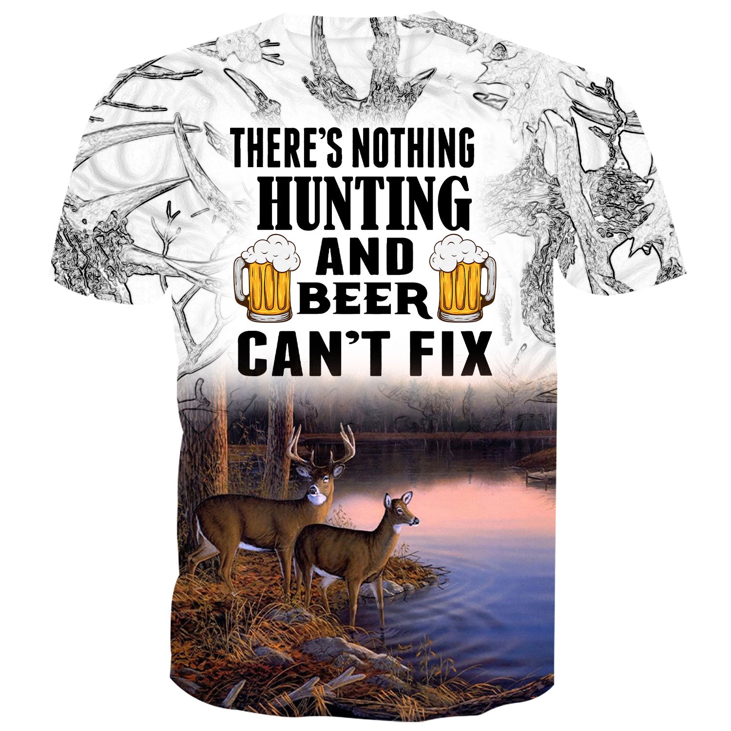There's nothing Hunting and Beer can't fix - Deer Hunting T-Shirt