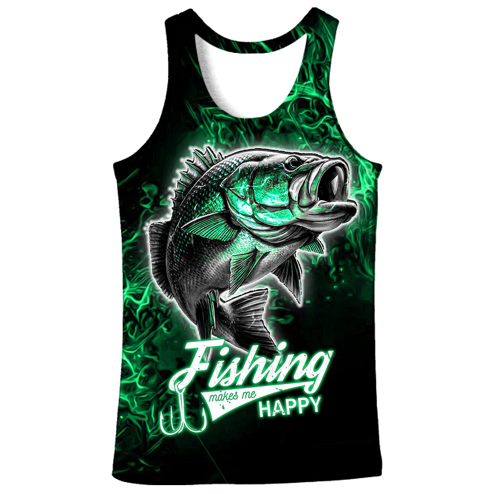 Green Lightning Bolt - Tank Top - elitefishingoutlet