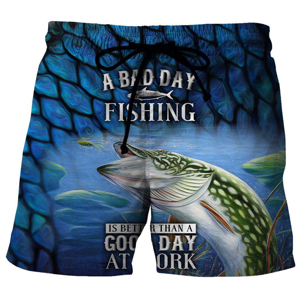 Fishing Better than work - Blue Scales Shorts - elitefishingoutlet