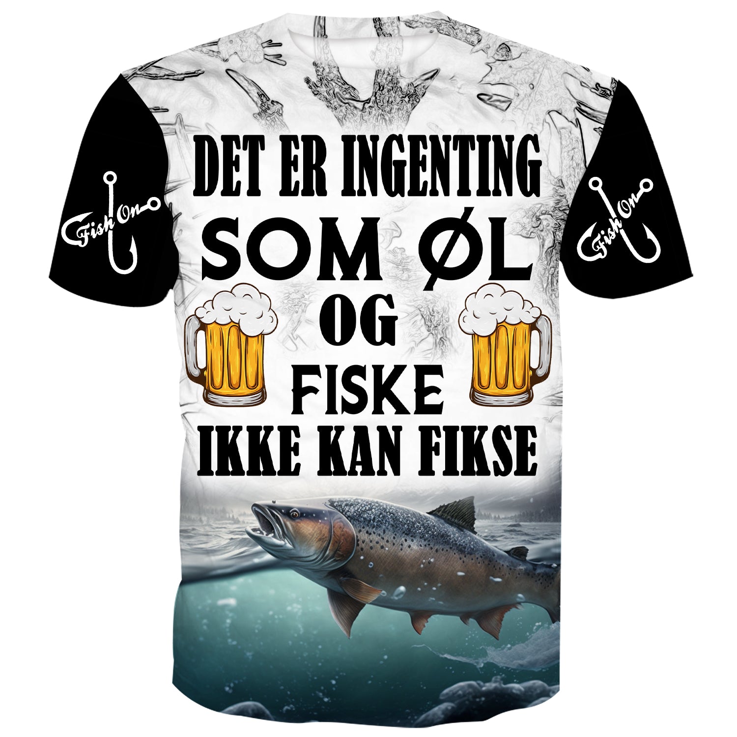 Det er ingenting som øl og fiske ikke kan fikse - Nordland Laksefiske T-skjorte