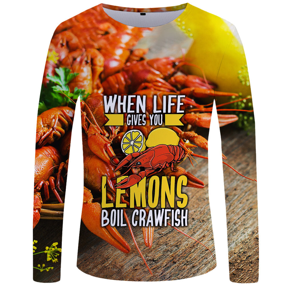 When life gives you lemons boil Crawfish - UPF 50+ Long Sleeve Shirt