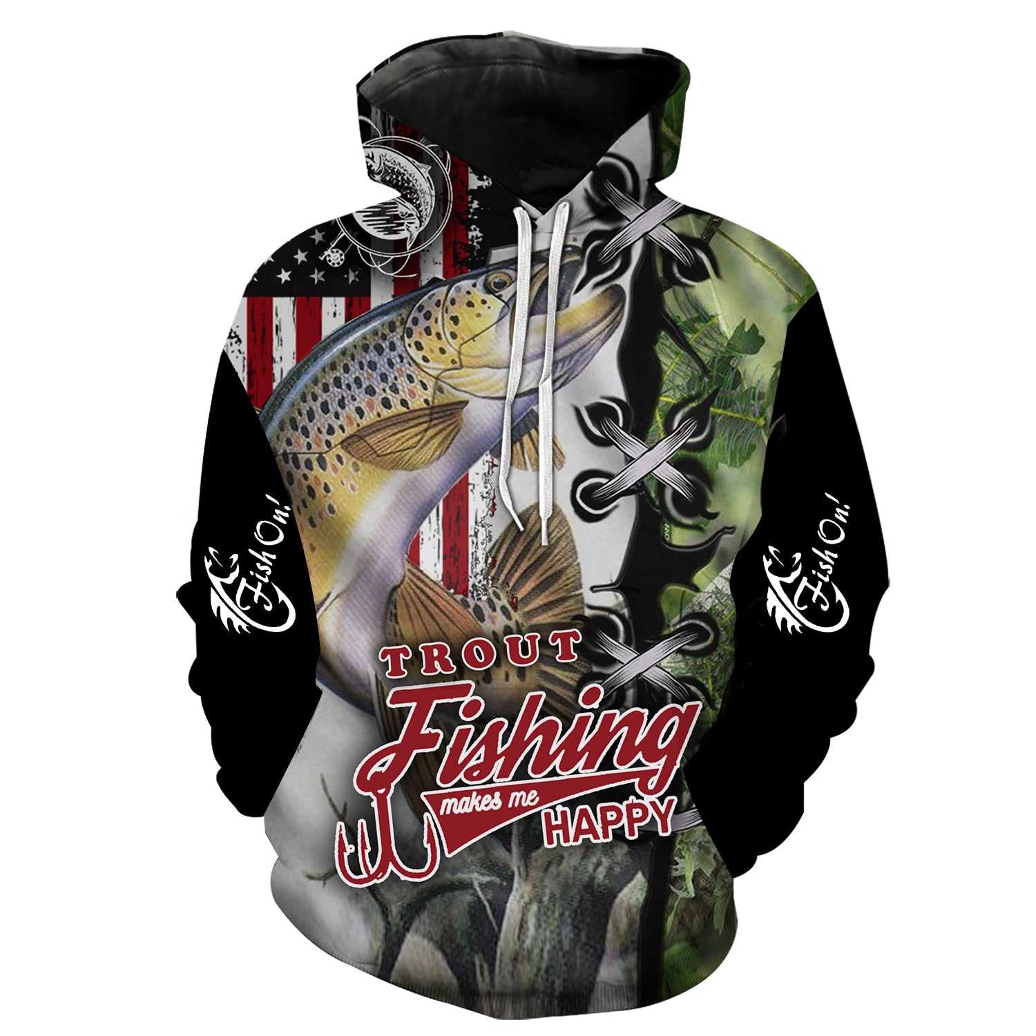 Trout Fishing makes me happy - Hoodie