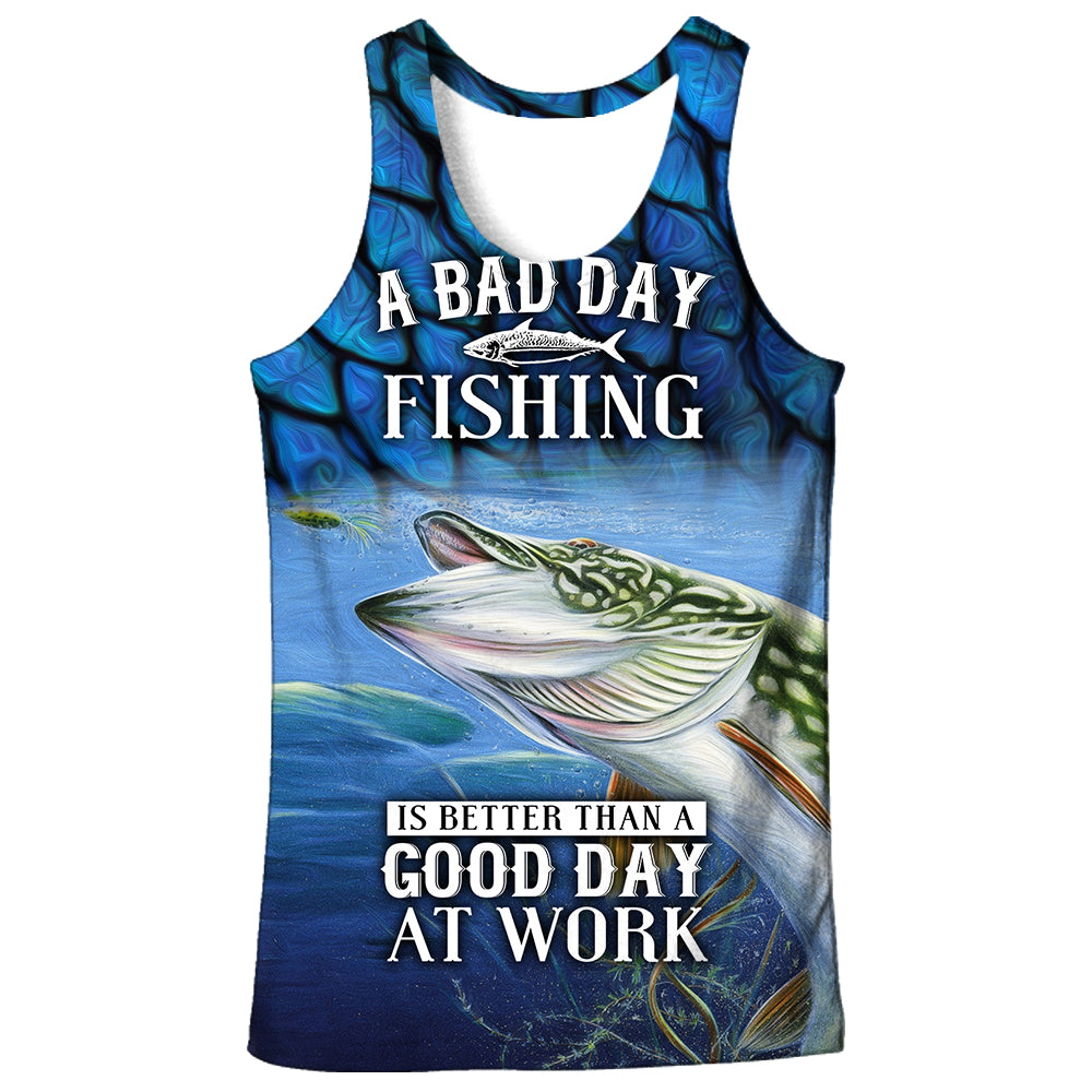 Fishing Better than work - Blue Scales - Tank Top