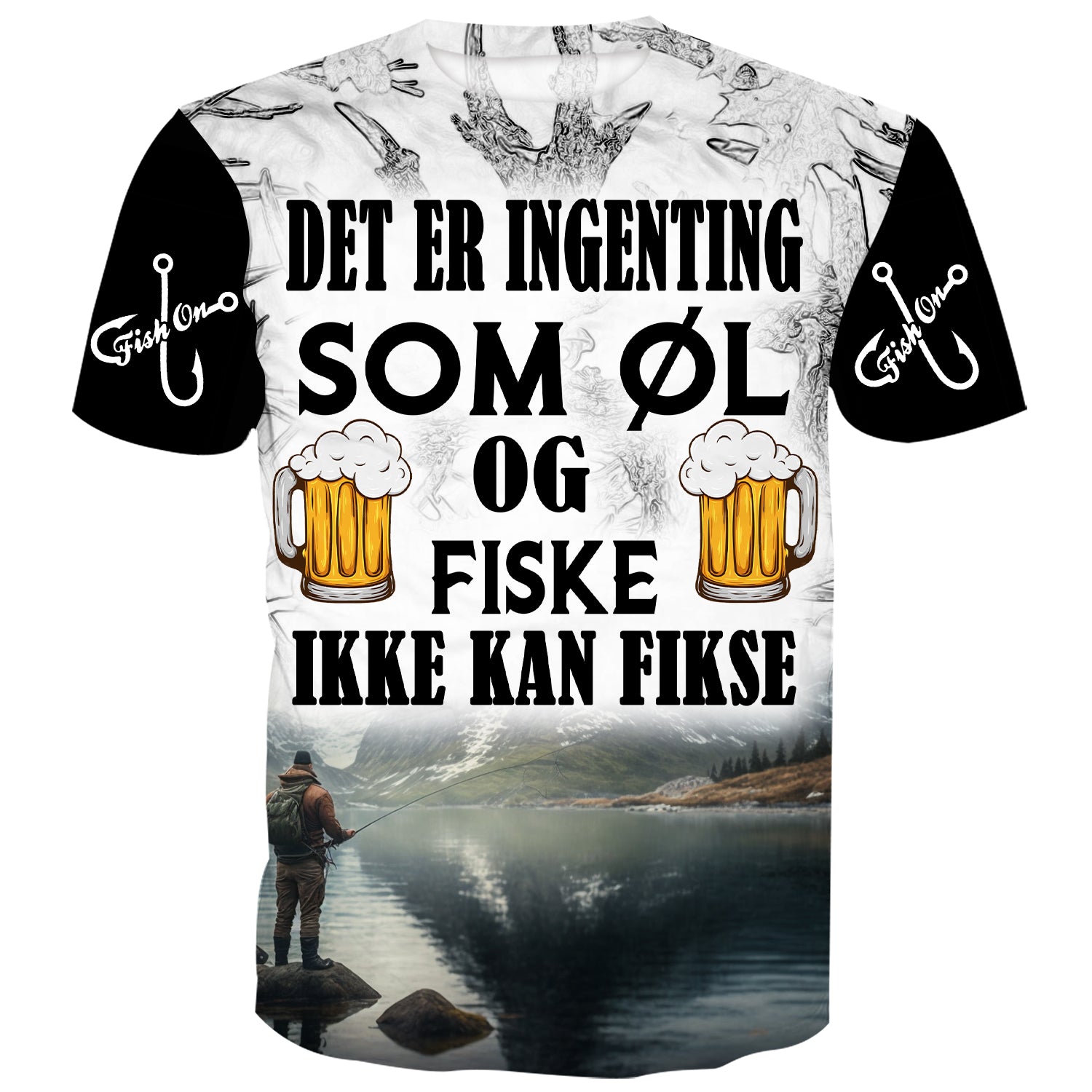 Det er ingenting øl og fiske ikke kan fikse - Rogaland Ferskvannsfiske T-skjorte