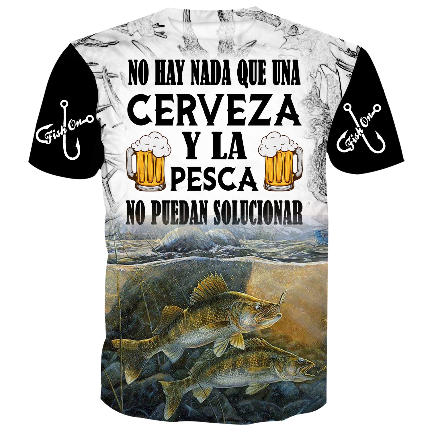 No hay nada que la cerveza y la pesca no puedan arreglar - Camiseta Walleye