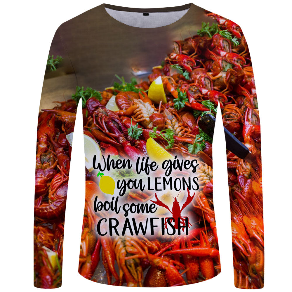 When life gives you lemons boil some Crawfish - Long Sleeve Shirt