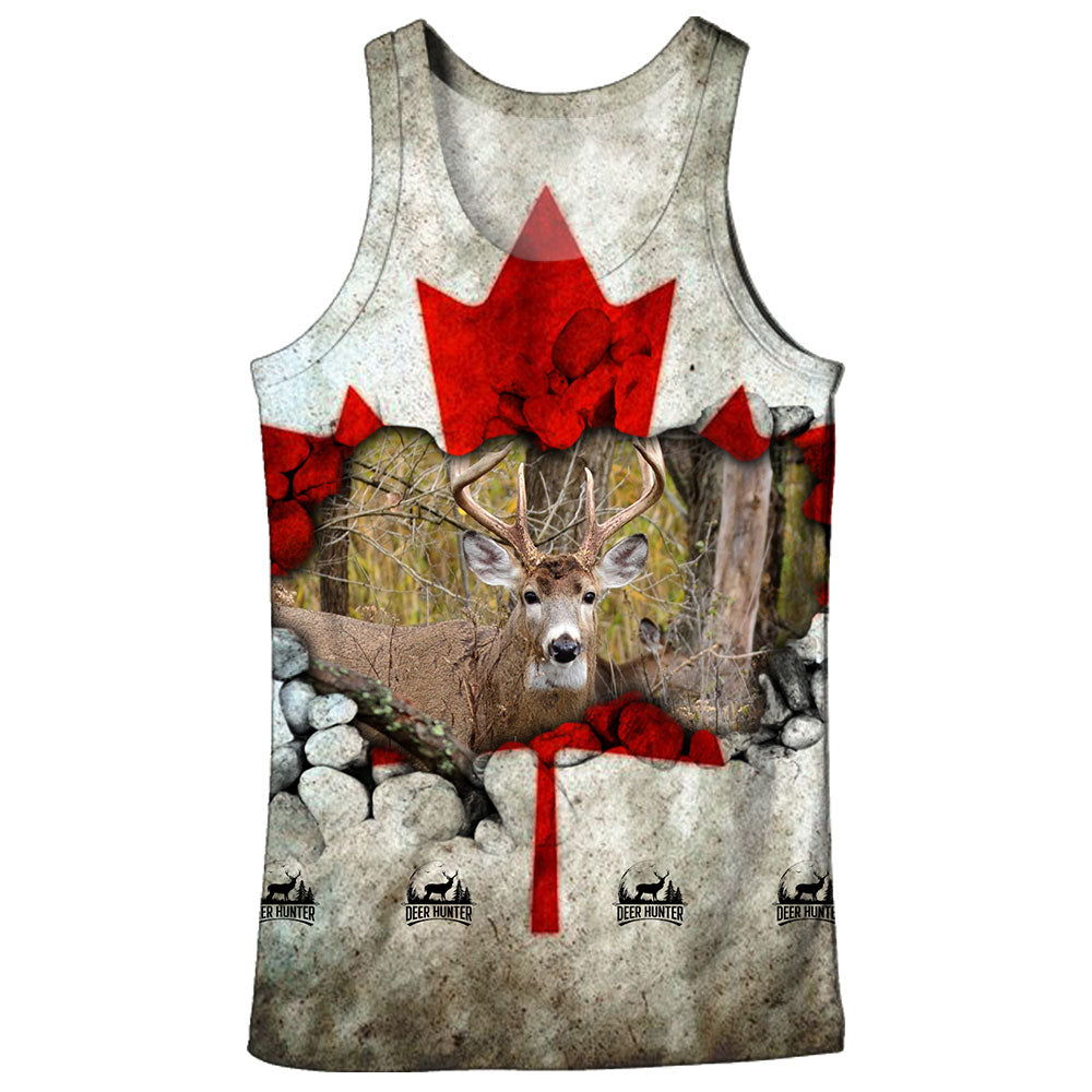Deer Hunter Canada Flag - Tank top