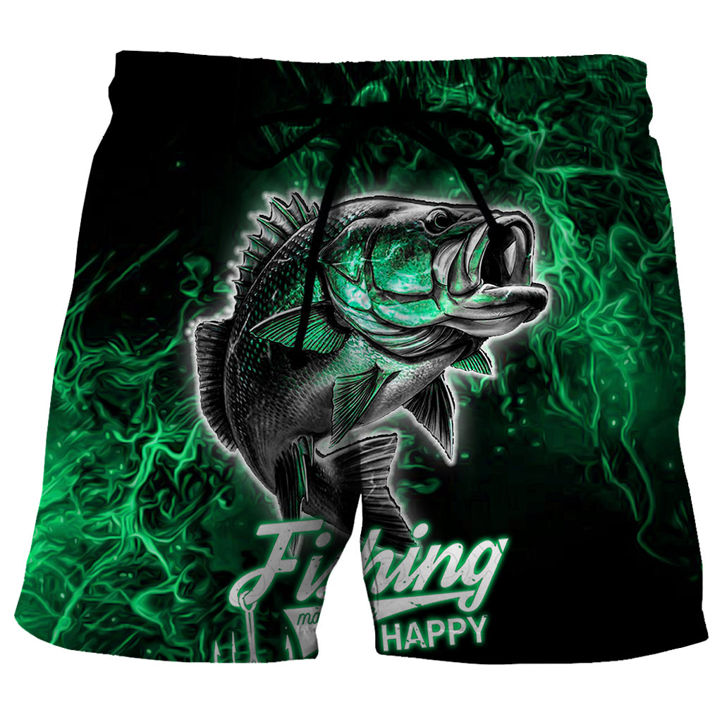 Green Lightning Bolt - Shorts